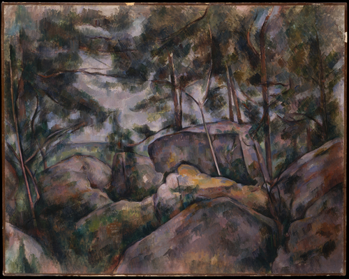Rocks in the Forest - Paul Cezanne Painting